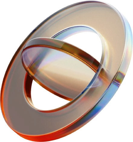 circle gradient glass ornament